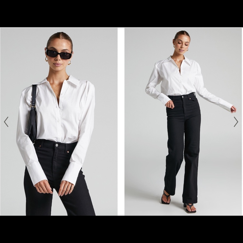 NWT White Button-up bodysuit